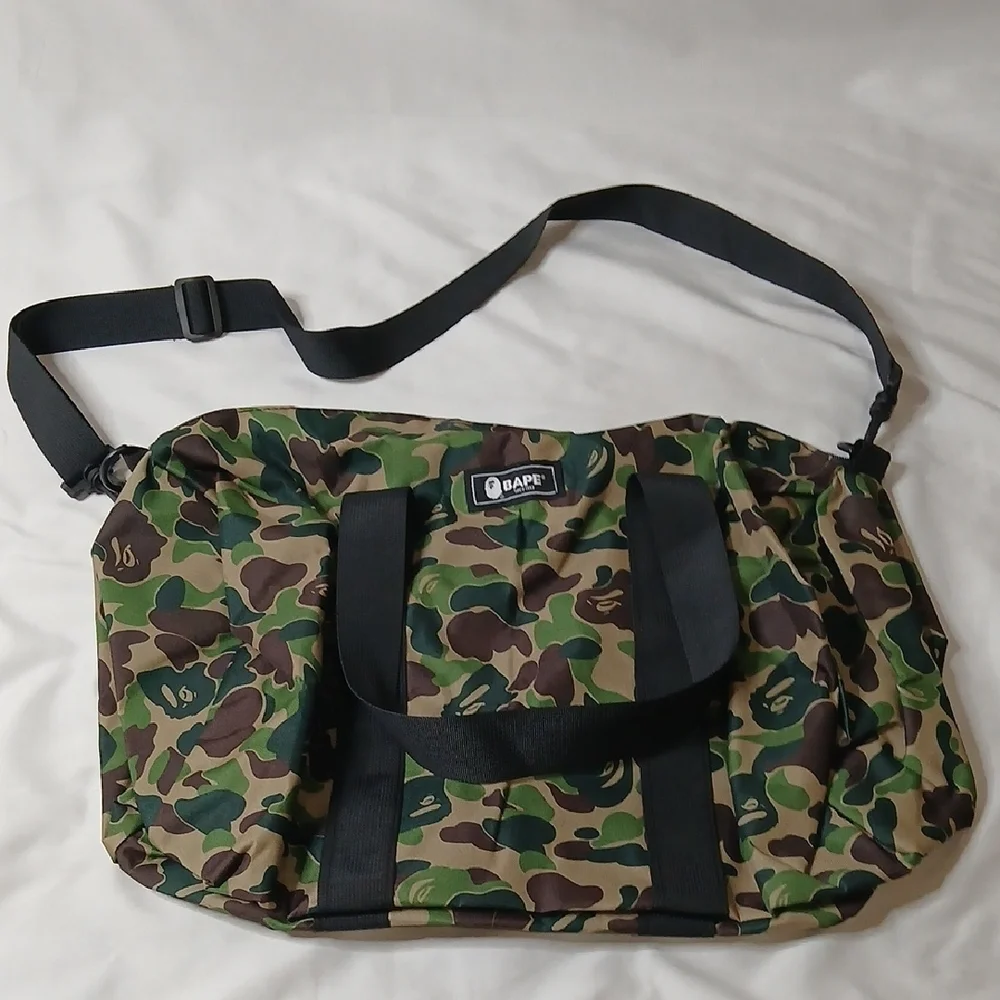 Bape Green Camo Duffel Bag